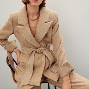 Favorite Daughter Adrienne belted wool blazer